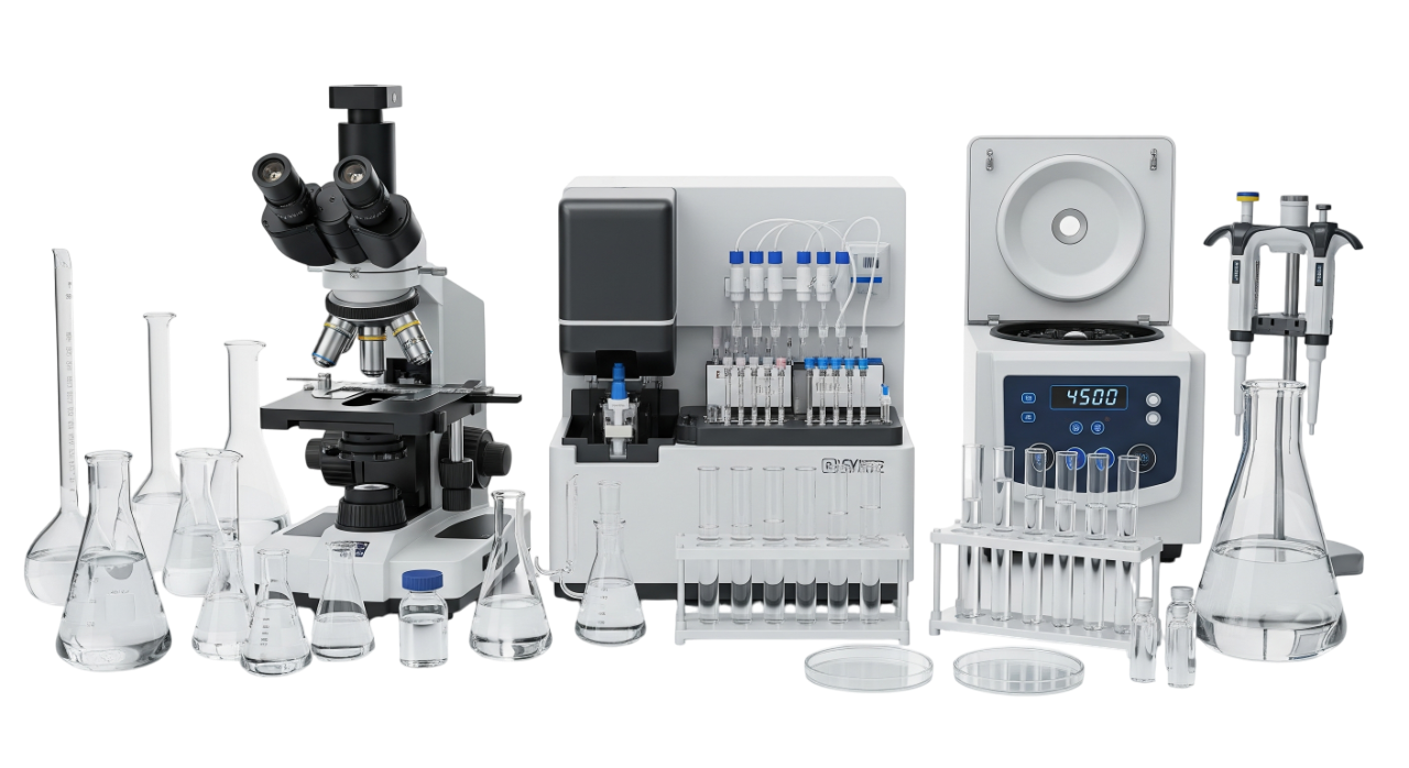 Scientists working in a modern laboratory